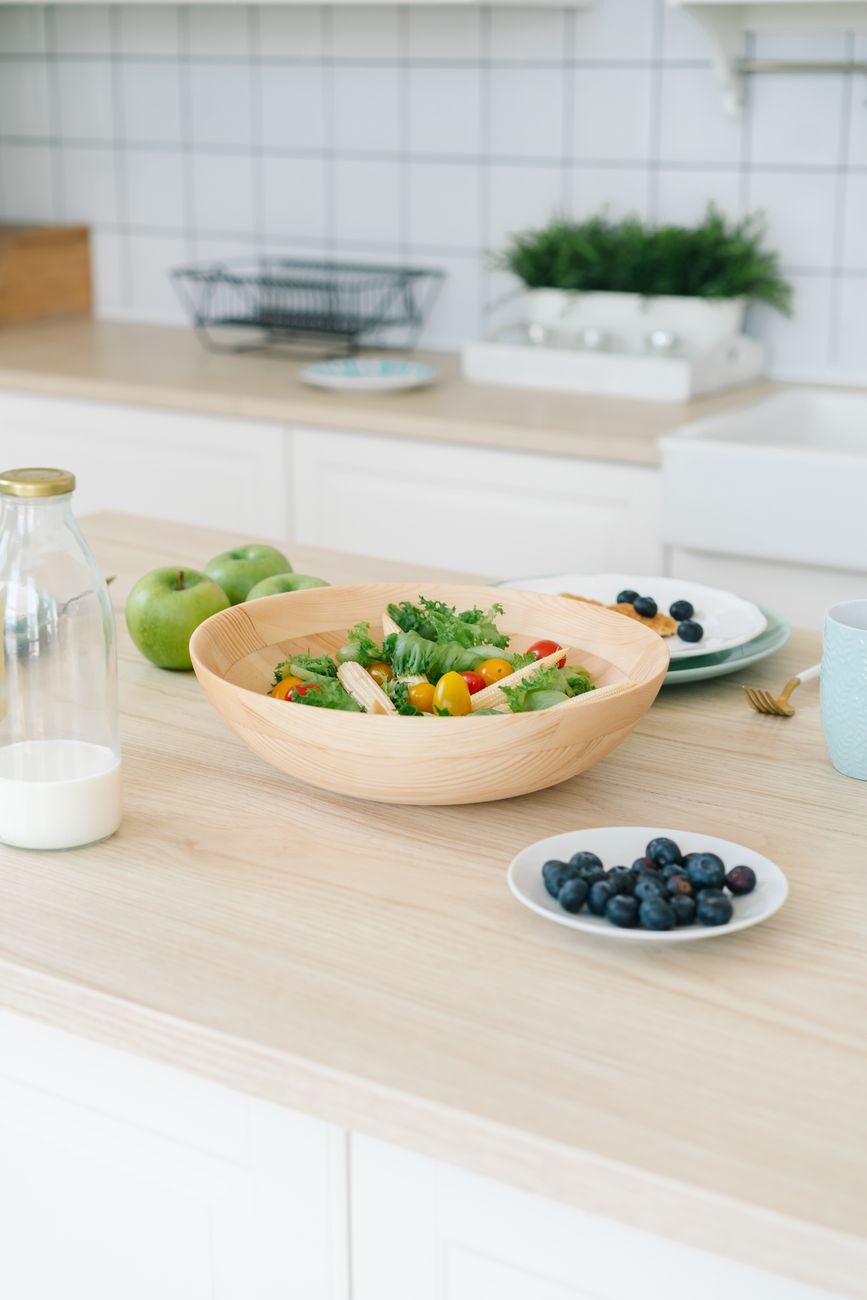 A balanced lunch table setting
